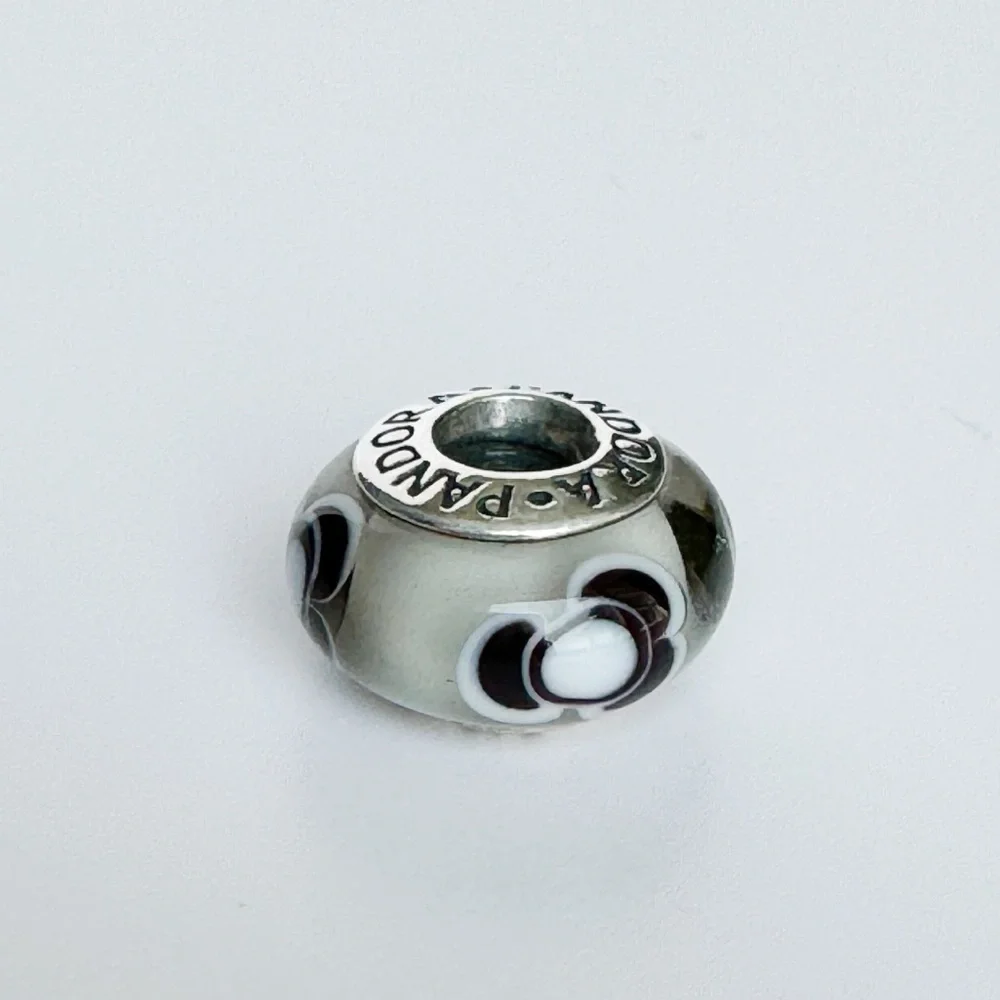 Pandora‎ Flowers For You Murano Glass Sterling Silver Charm 790641 Retired